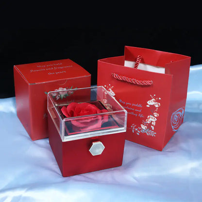 Rotating Flower Rose Gift BOX