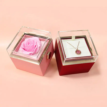 Rotating Flower Rose Gift BOX